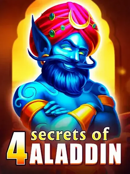 Decorative casino game artwork for SpinPolo: 4 Secrets Of Aladdin