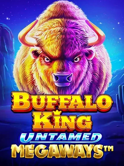 Decorative casino game artwork for SpinPolo: Buffalo King Untamed Megaways