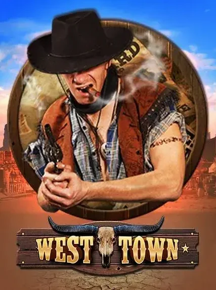 Decorative casino game artwork for SpinPolo: West Town